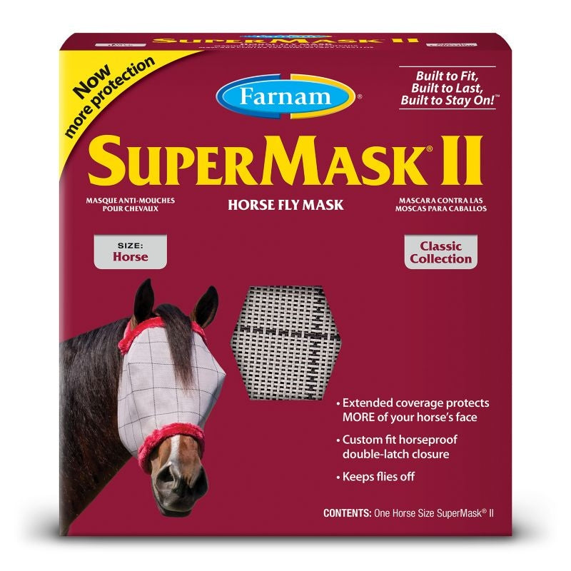 Supermask II Horse Fly Mask without Ears Classic Collection MiniTack
