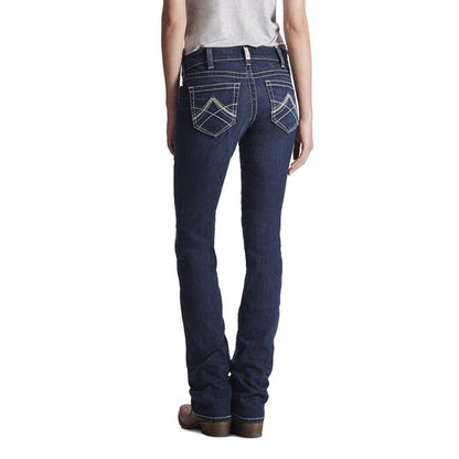 Ariat Ladies R.E.A.L. Mid Rise Stretch Icon Stackable Straight Leg Jeans