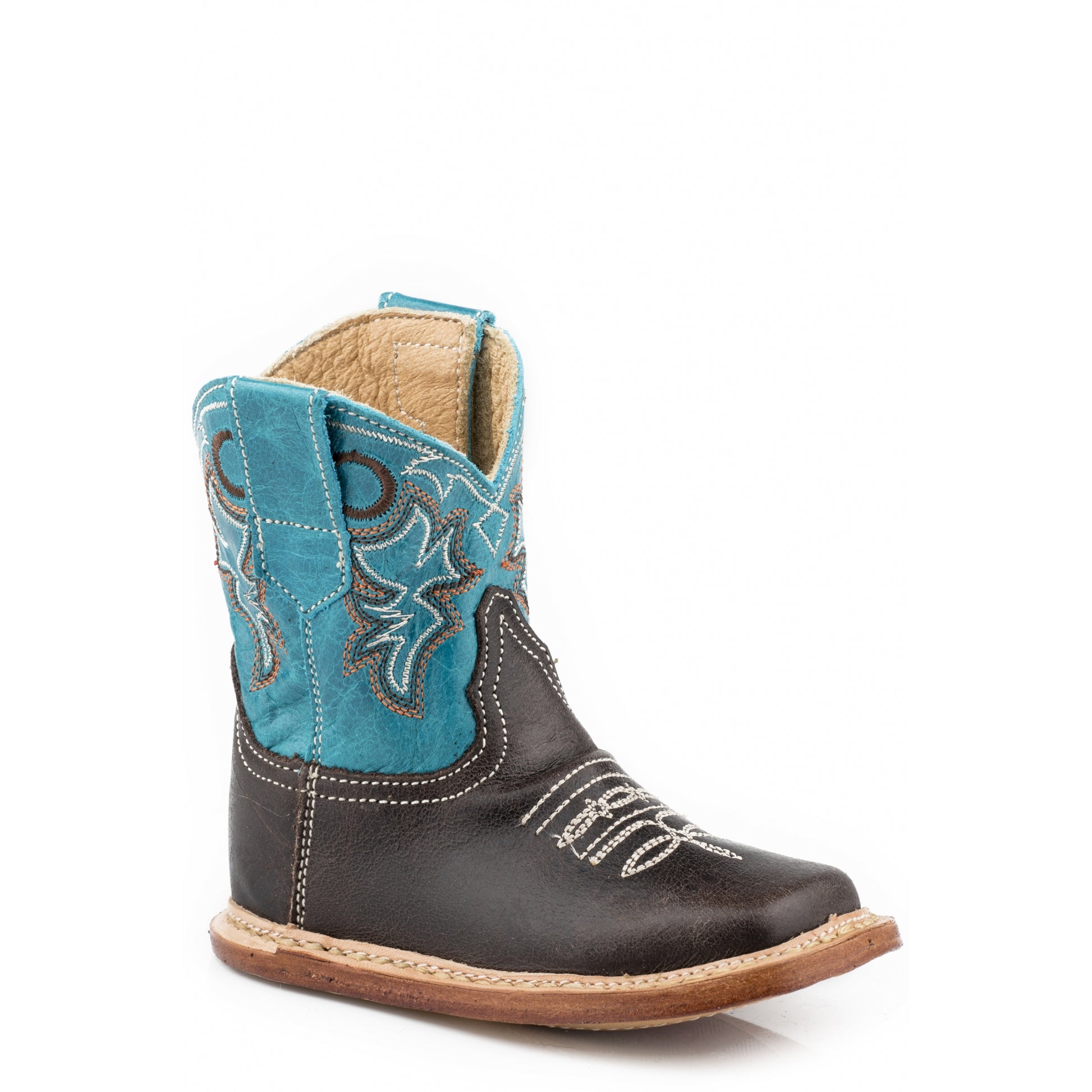 Roper Cowbabies Infant Embroidered Leather Boots