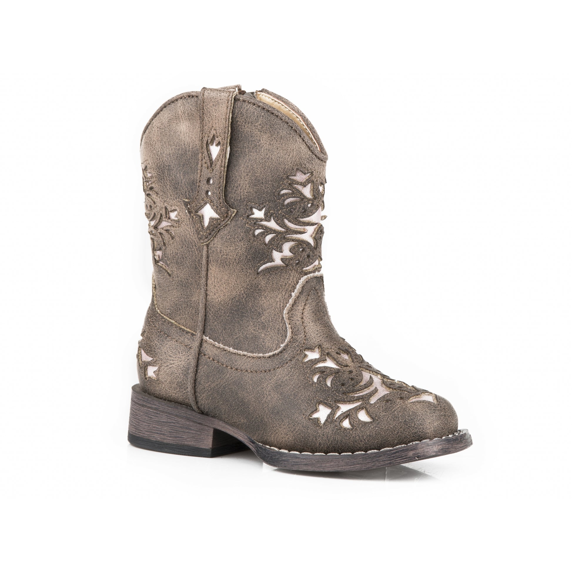 Roper Toddler Vintage Brown/Underlay & 6" Shaft Western Boots