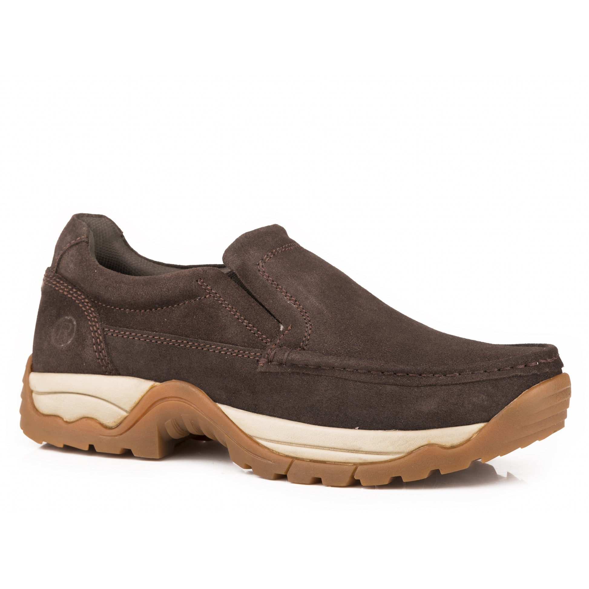 Roper Mens Leather Mock Toe Slip-On Shoes