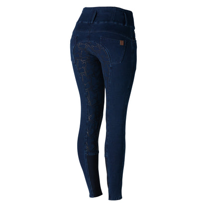 Horze Ladies Kacy Denim Winter Full Seat Breeches
