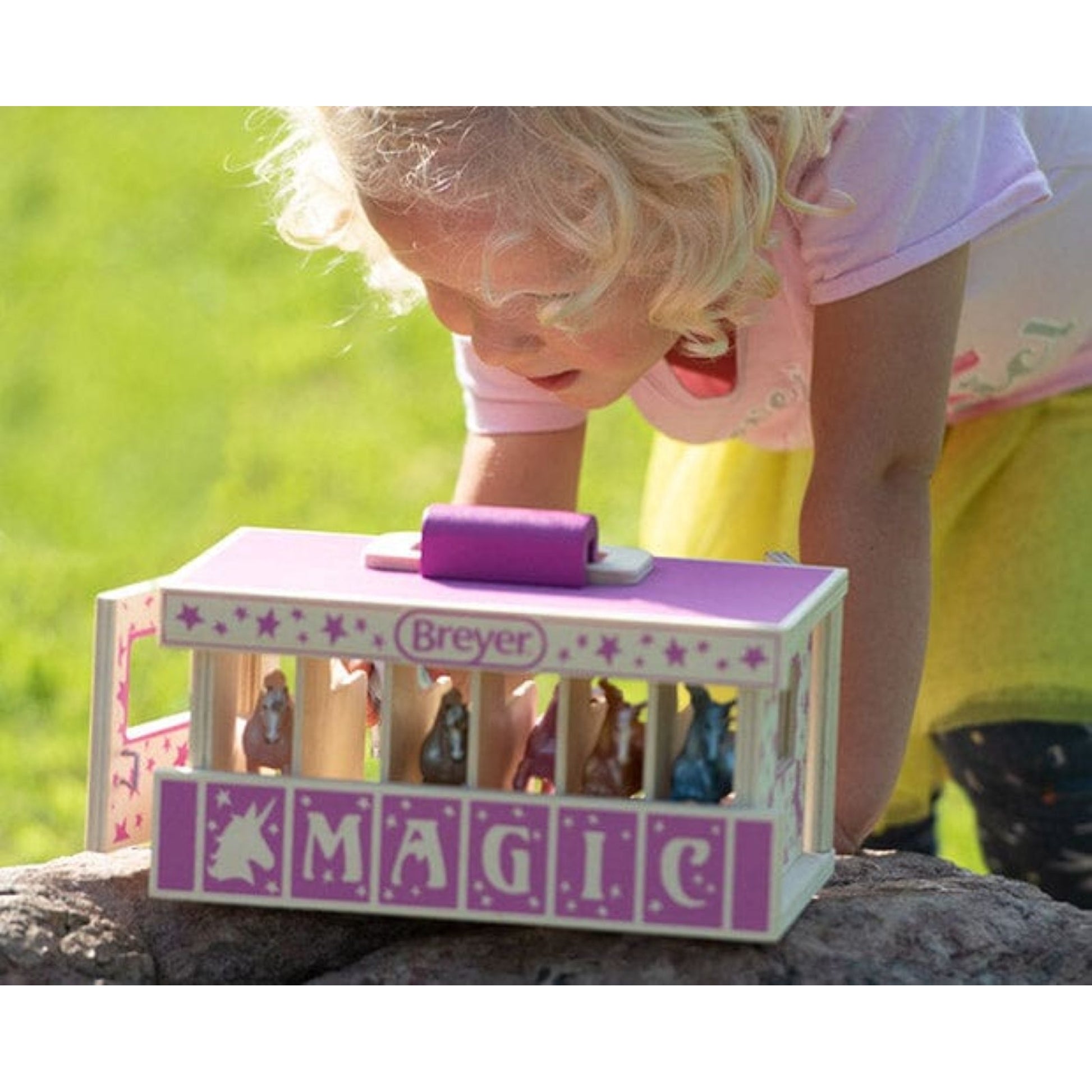 Breyer Unicorn Magic Wooden Carry Stable