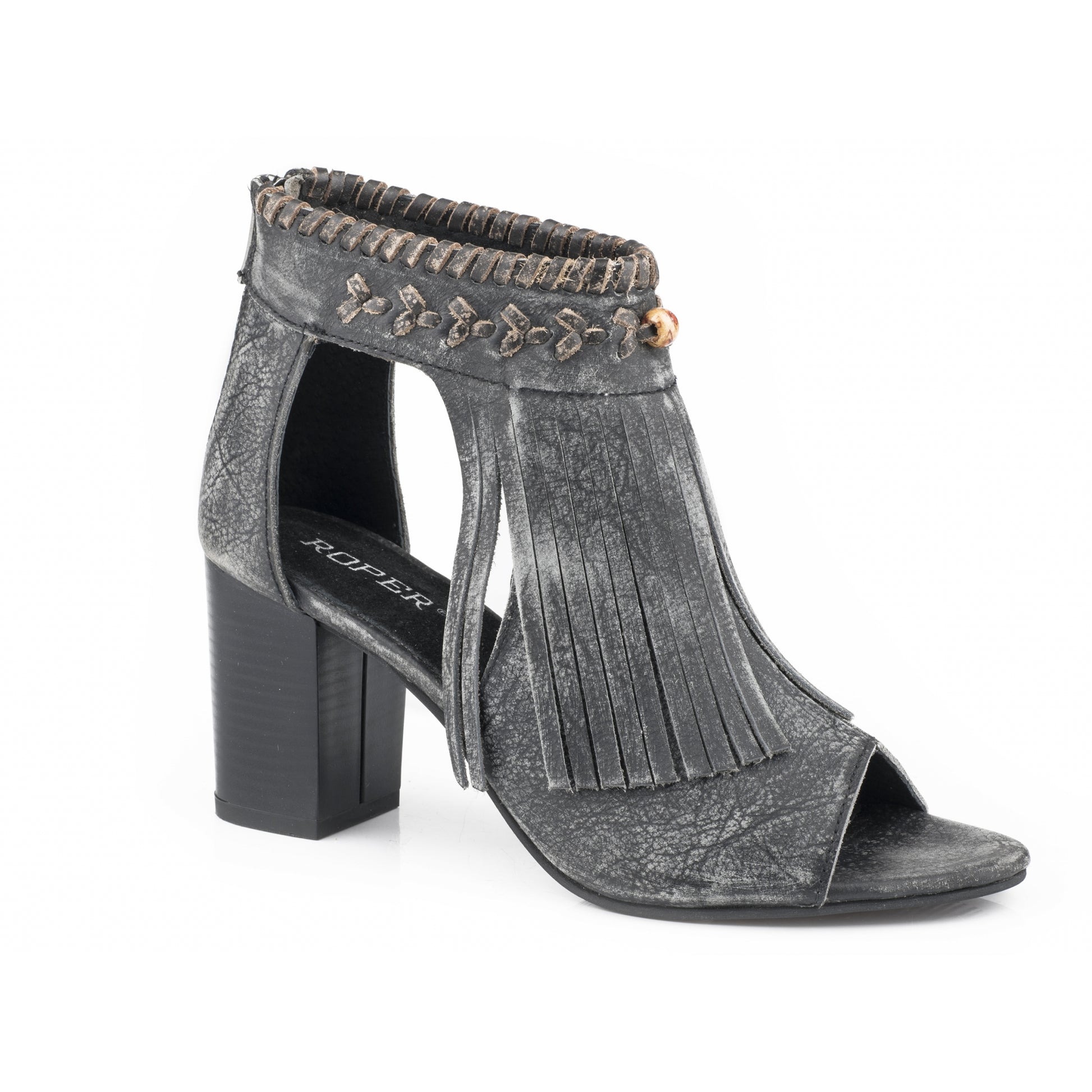 Roper Ladies Bettina Open Toe Mules with Fringe