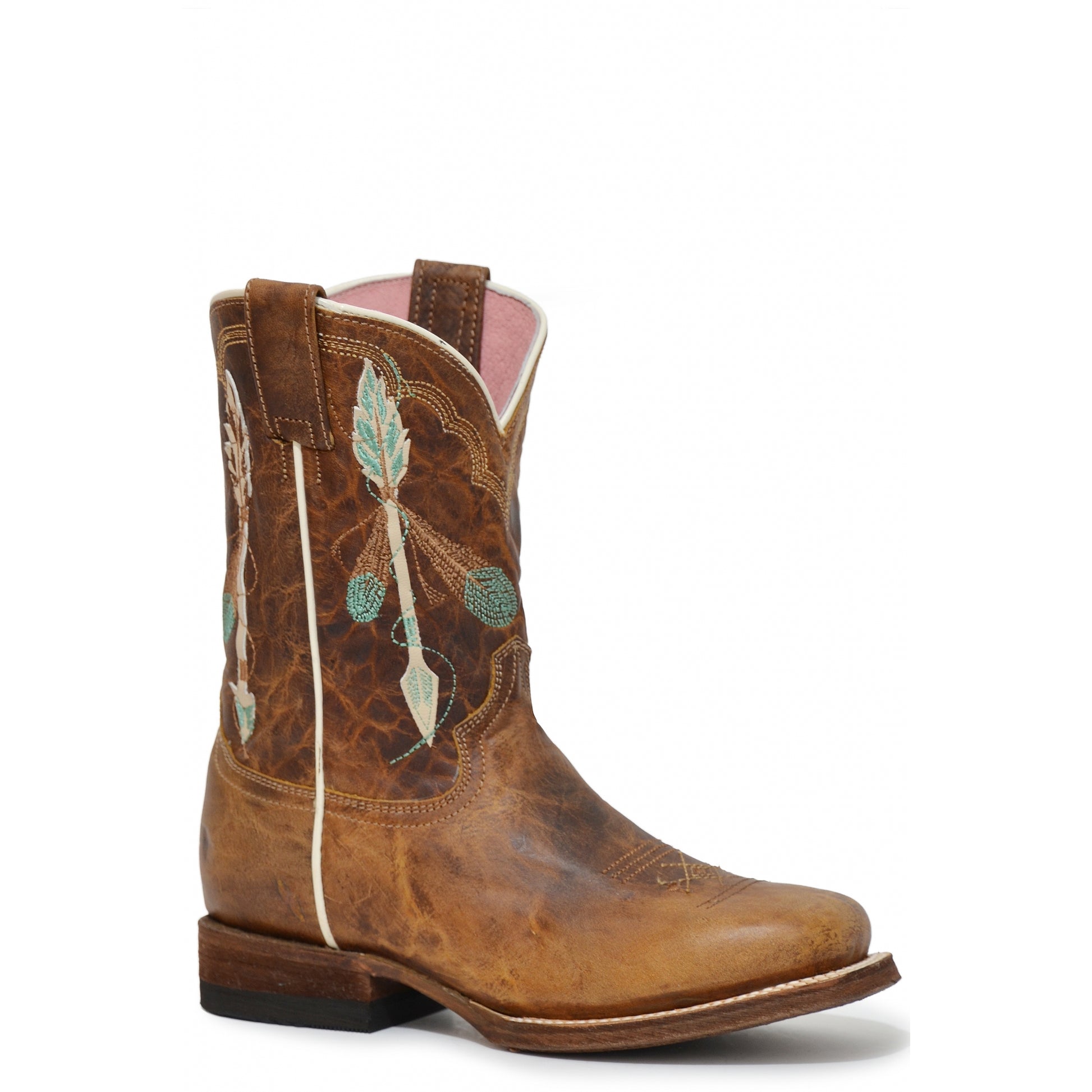Roper Kids Embroidered Arrow Feather Boots