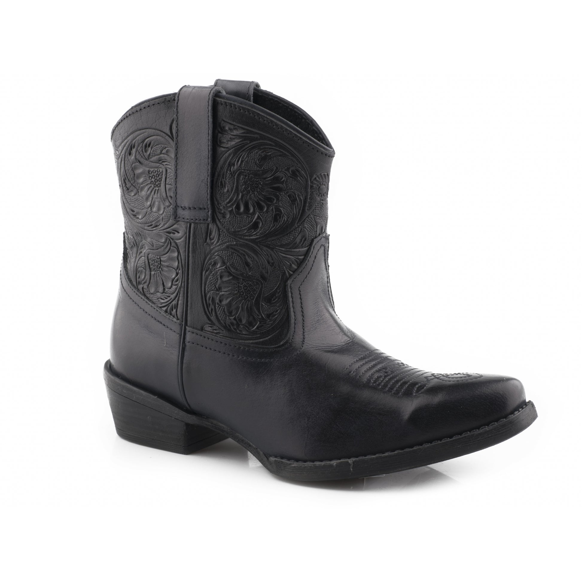 Roper Ladies Tooled Shaft Snip Toe Boots