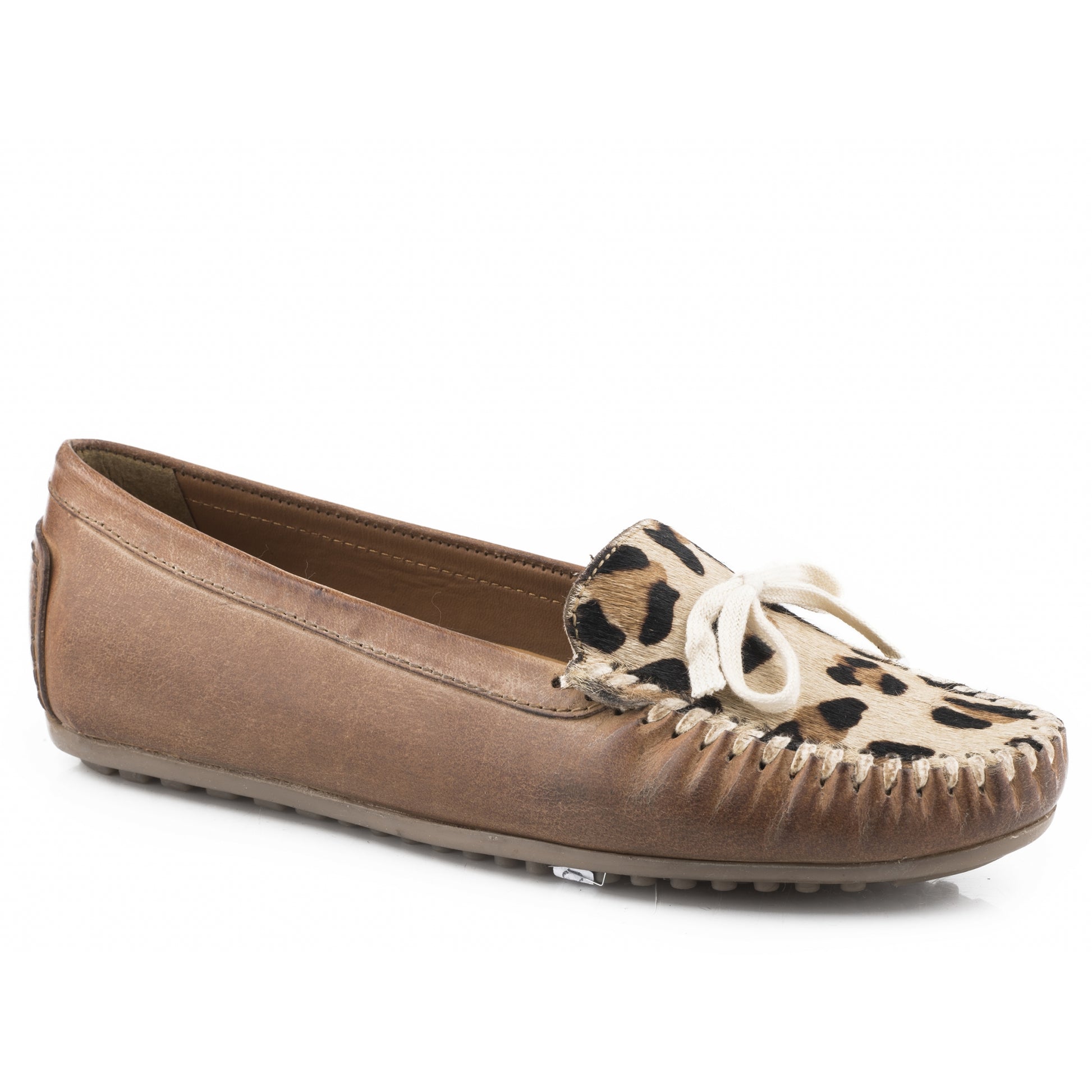 Roper Ladies Leopard Driving Mock Casual Shoes