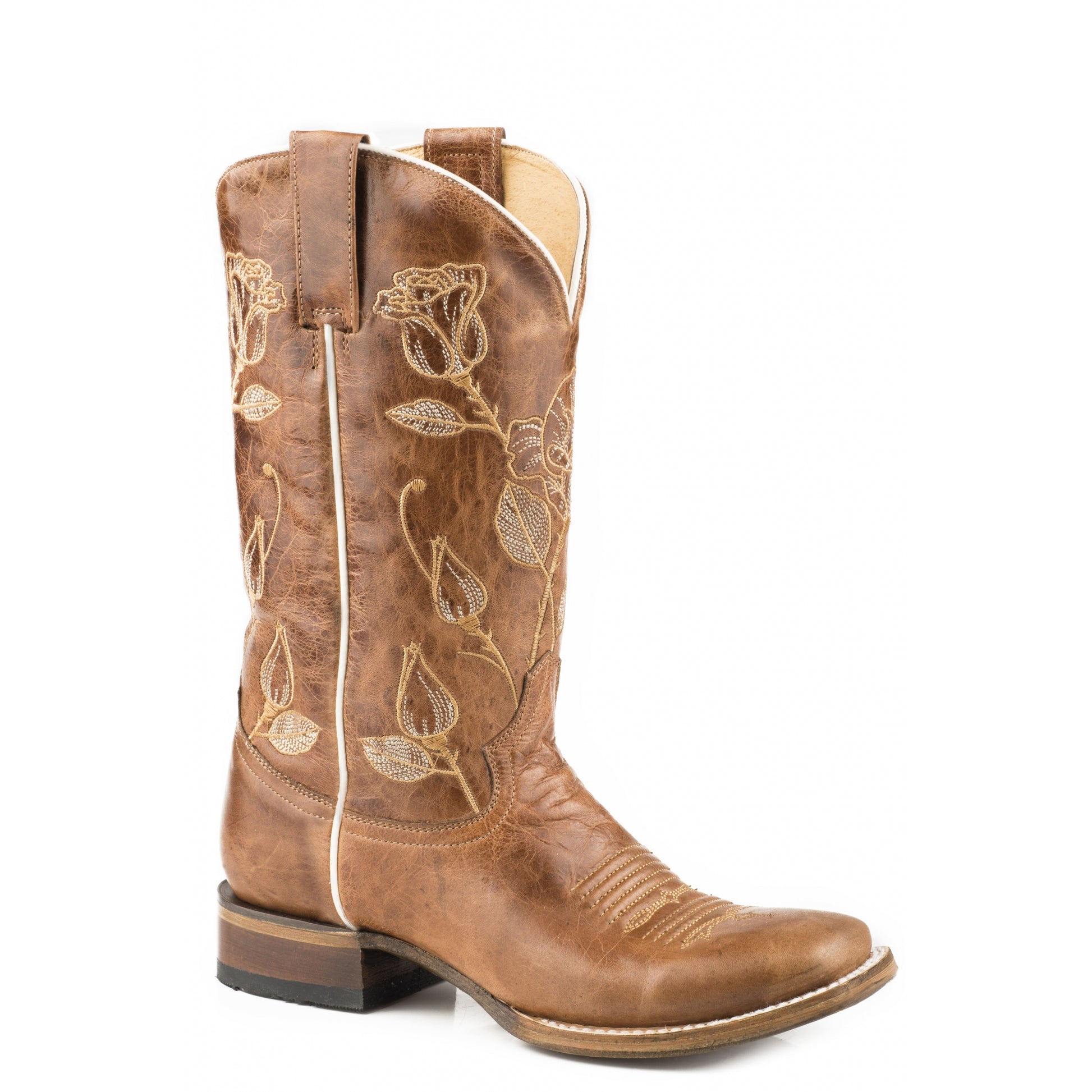 Roper Ladies Desert Rose Square Toe 11" Shaft Leather Boots