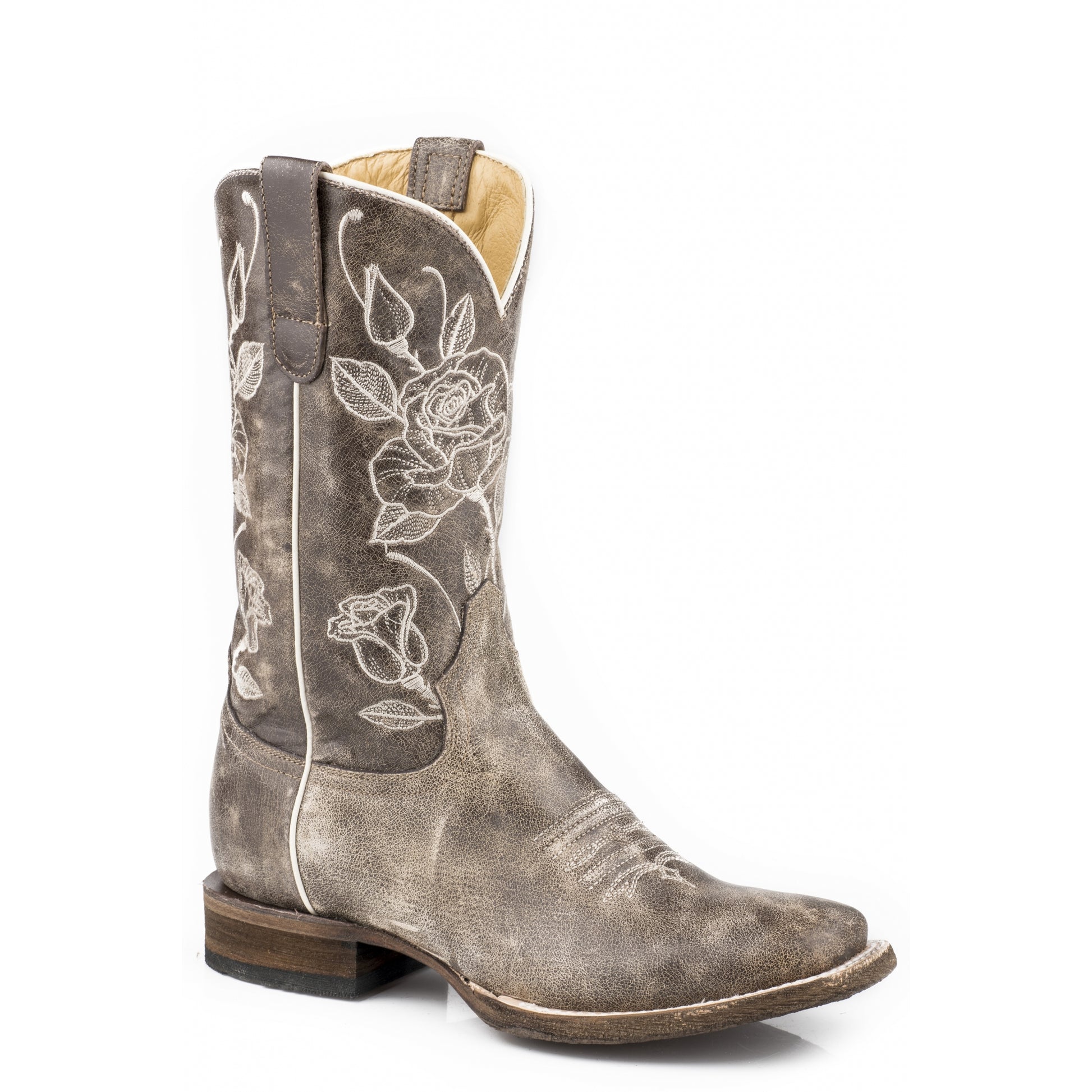 Roper Ladies Desert Rose Square Toe 11" Shaft Leather Boots