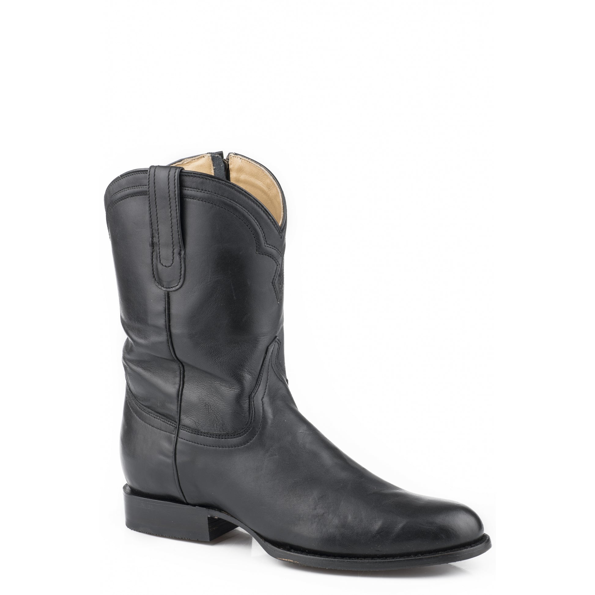 Stetson Mens Rancher Zip Wide R Toe Boots