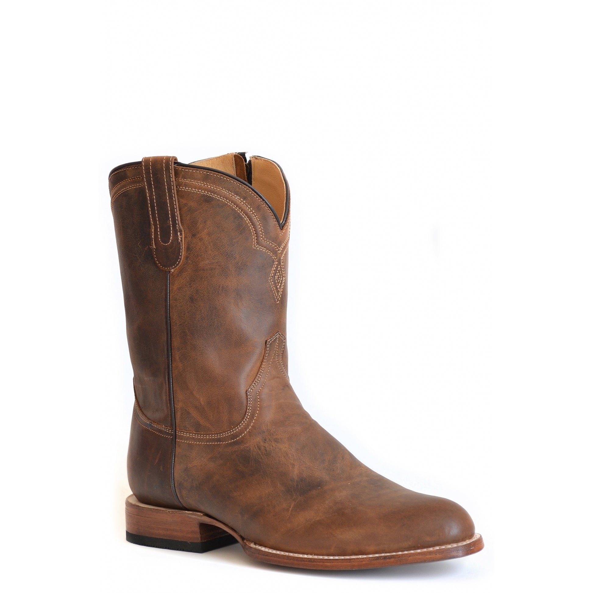 Stetson Mens Rancher Zip Wide R Toe Boots