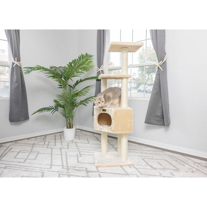 Armarkat Classic Real Wood Cat Tree 53in Beige