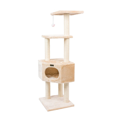 Armarkat Classic Real Wood Cat Tree 53in Beige