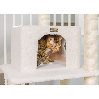 Armarkat Deluxe Real Wood Cat Tree 78in Ivory