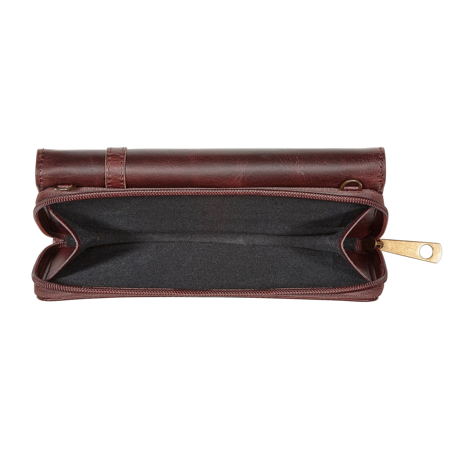 AWST Int'l Snaffle Bit Leather Cross Body Wallet