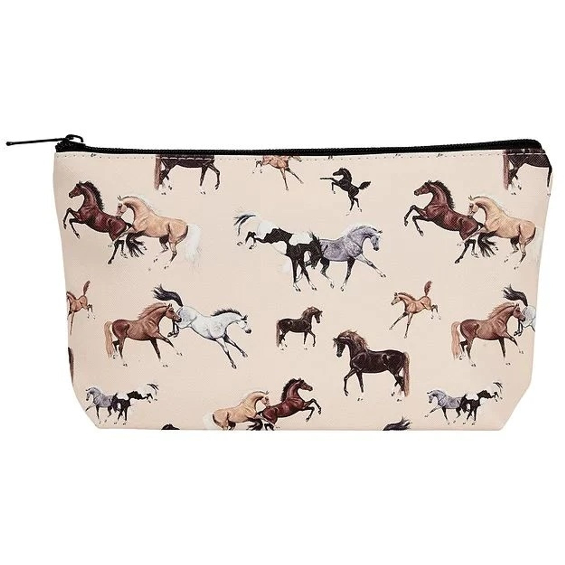 AWST Int'l "Lila" Horses All Over Cosmetic Pouch