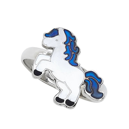 AWST Int'l Colorful Horses Mood Ring Display with 36 Rings