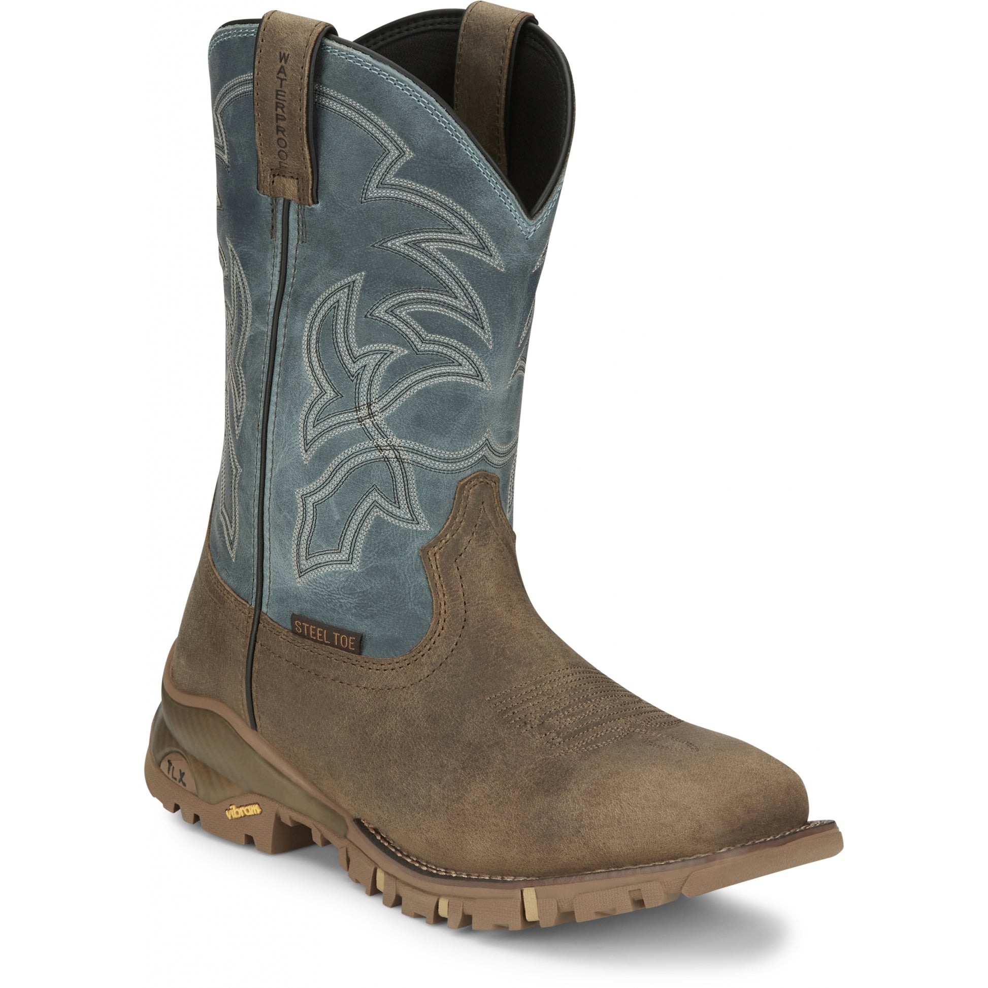 Tony Lama Mens Roustabout 11" Steel Toe Waterproof Work Boots