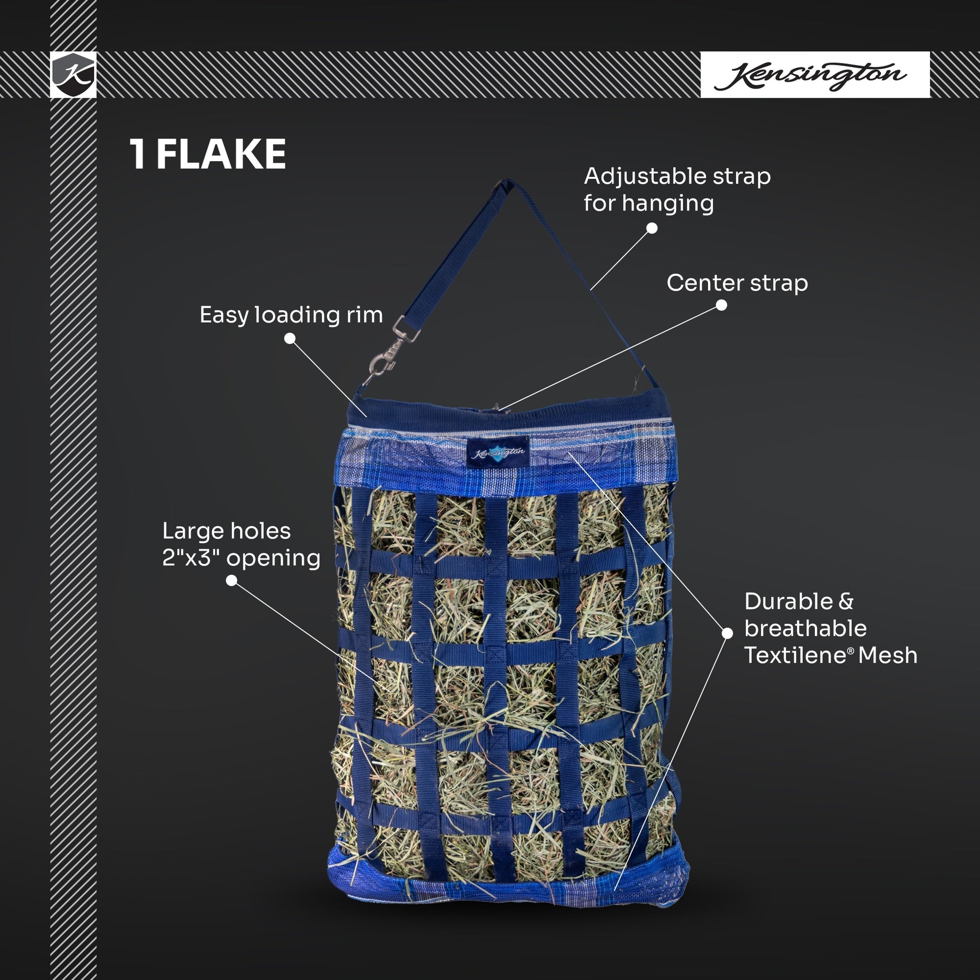 Kensington Hay Bag with Rim 1 Flake