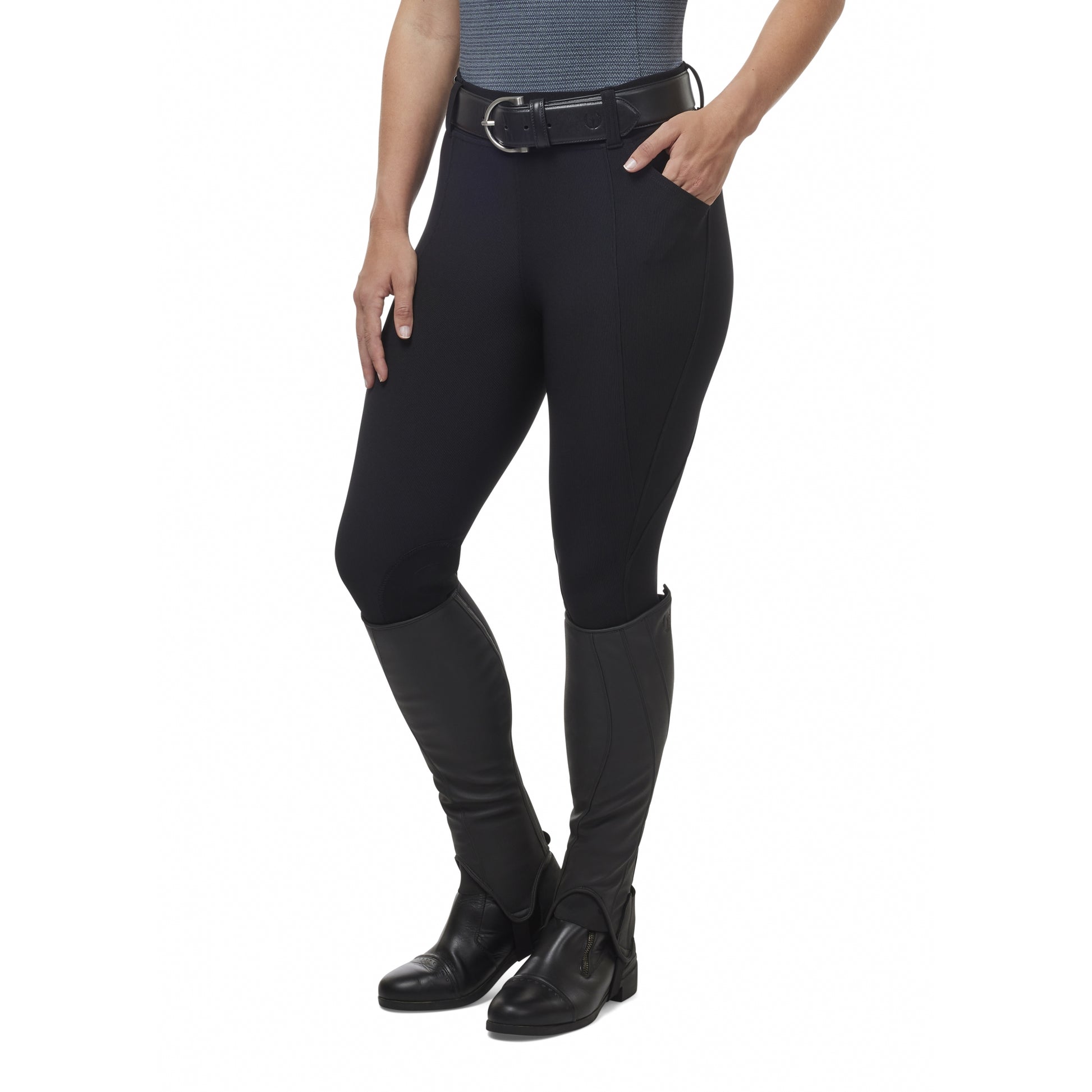 Kerrits Ladies Microcord Knee Patch Pocket Riding Tights
