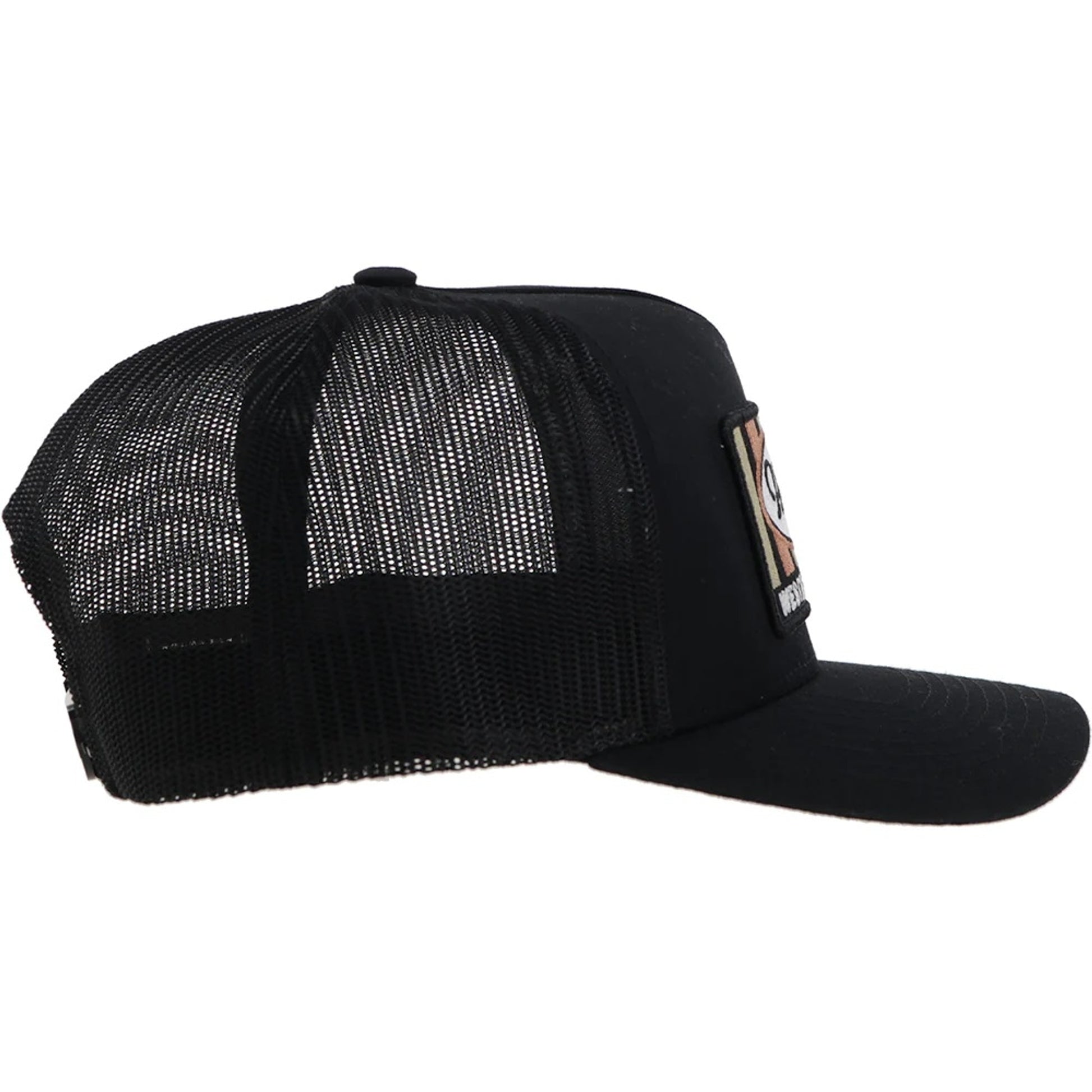 Hooey Sudan 5 Panel Trucker Hat with Rect Patch Black