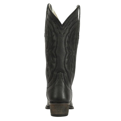 TuffRider Ladies Cowtown Mid Height Embroidered Leather Snip Toe Western Boots