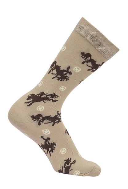 AWST Int'l Lila Bucking Horses Socks