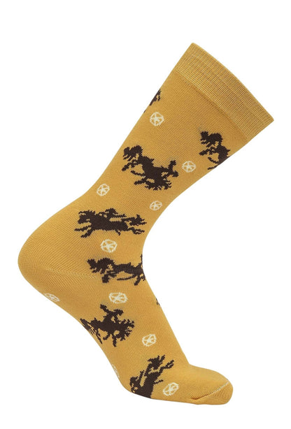 AWST Int'l Lila Bucking Horses Socks