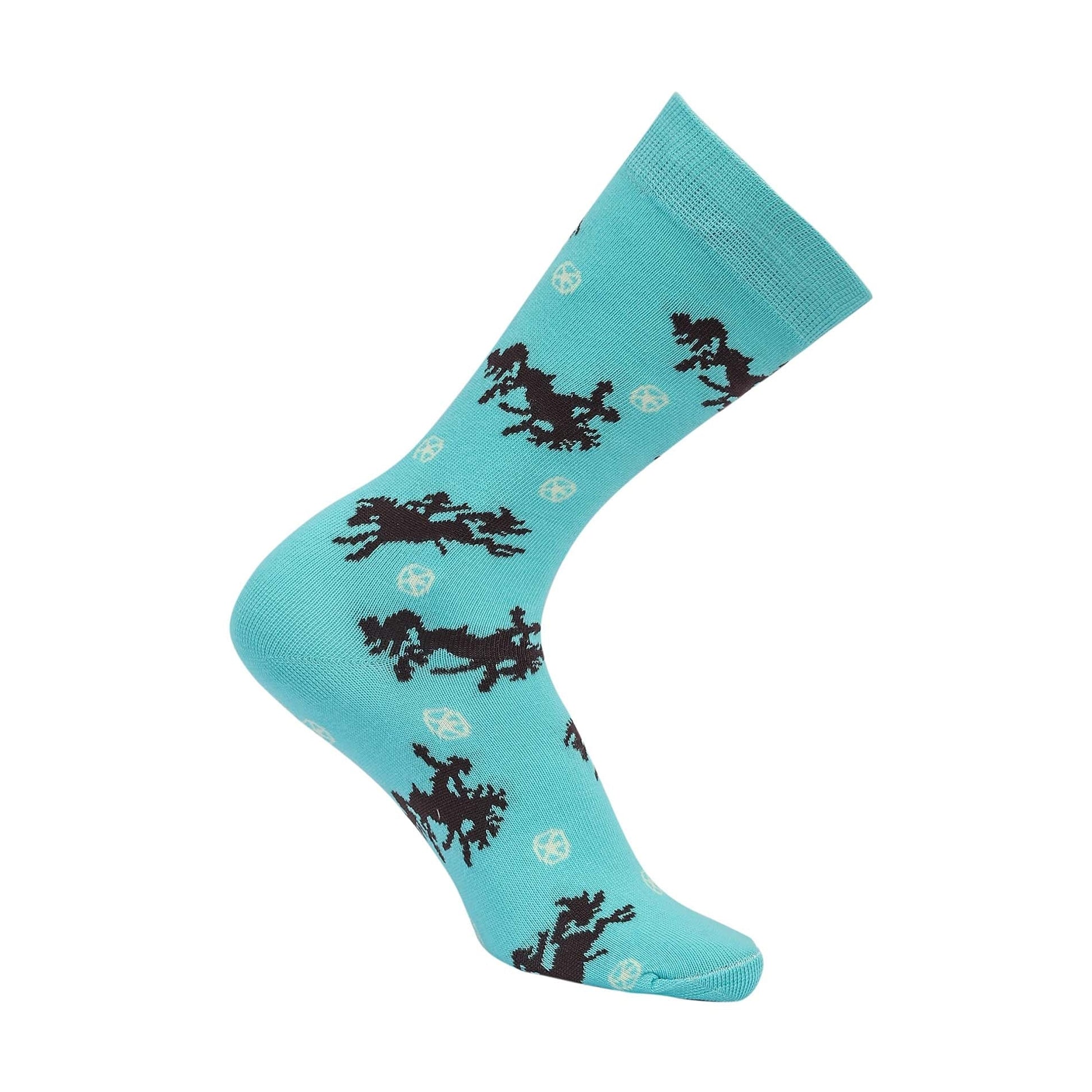 AWST Int'l Lila Bucking Horses Socks