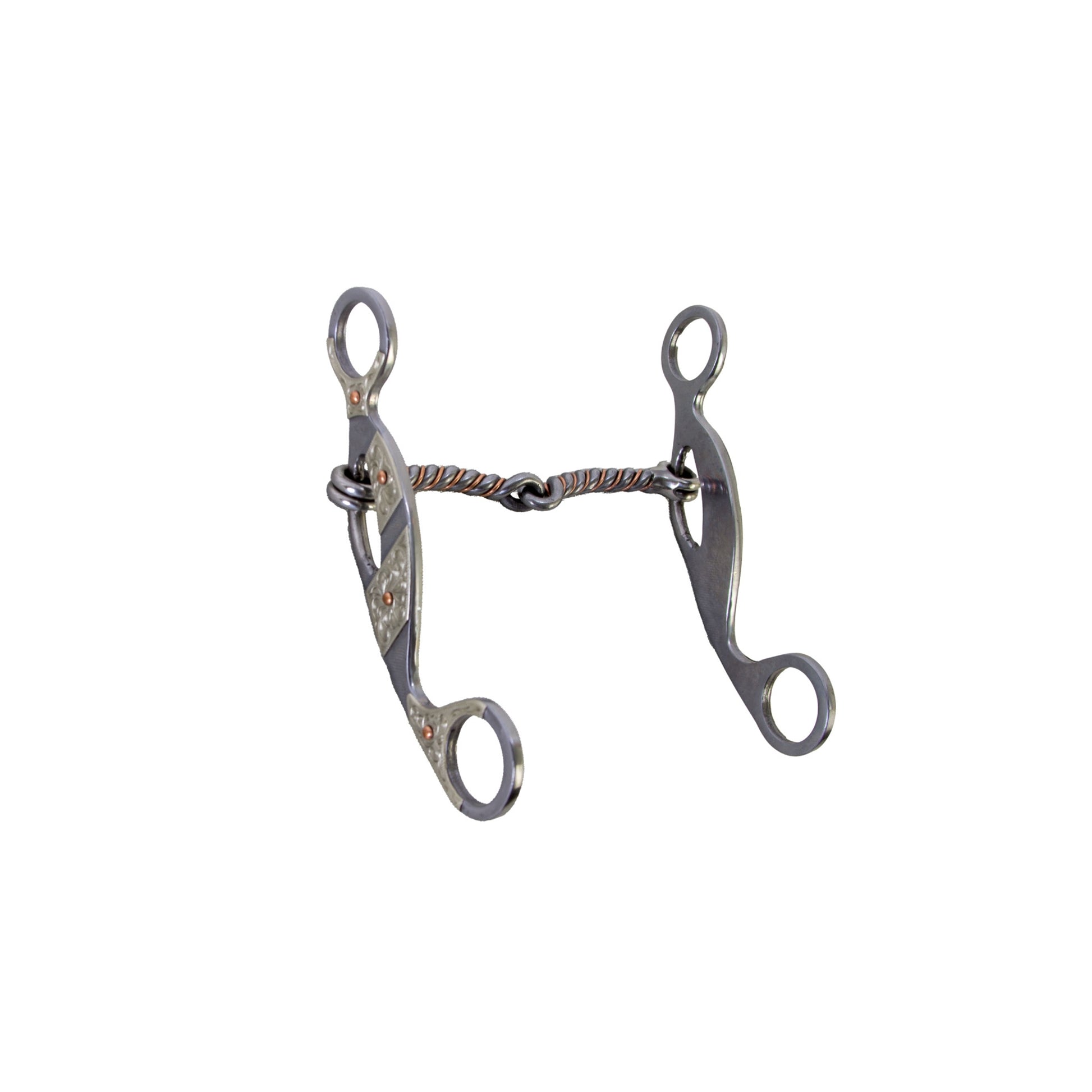 Twisted Snaffle Gag Bit with Floral Trim