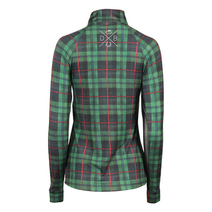 Dapplebay Ladies Holiday Plaid 1/4 Zip Light Riding Top
