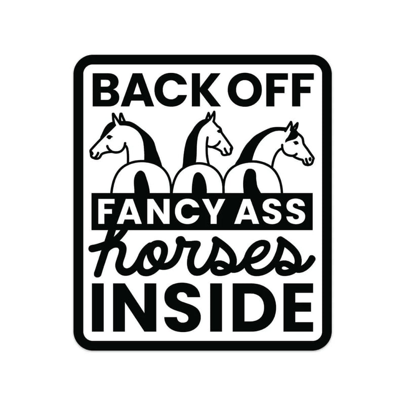Dapplebay Fancy A$$ Horses Horse Trailer Decal
