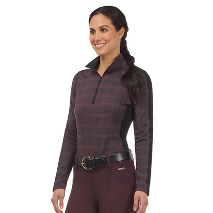 Kerrits Stretch Plaid Quarter Zip Top