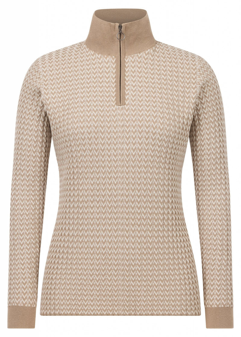 Kerrits Quarter Zip Herringbone Sweater
