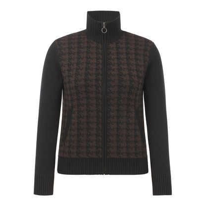 Kerrits Eq Houndstooth Full Zip Sweater