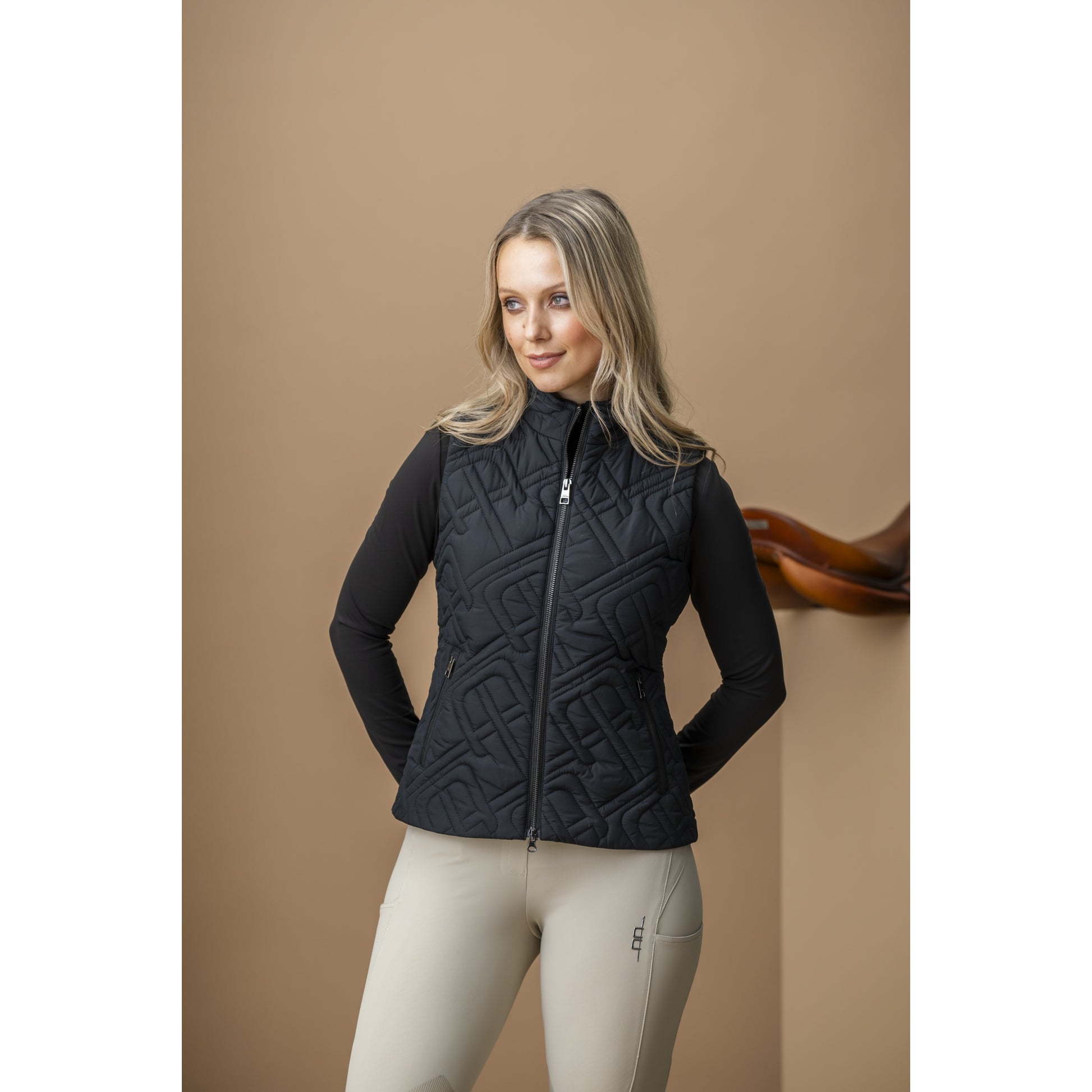 AA Ladies Neve Monogram Quilted Gilet
