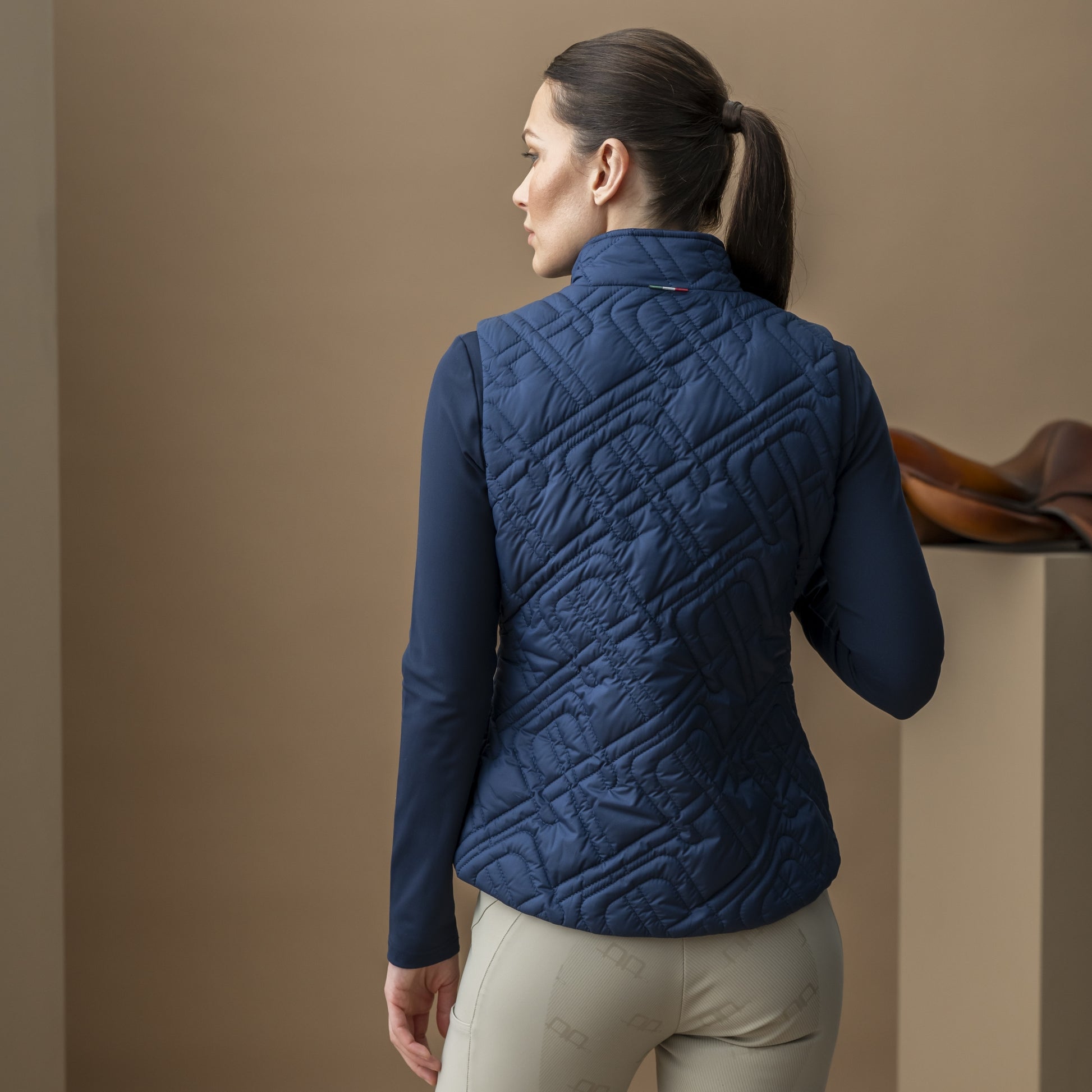 AA Ladies Neve Monogram Quilted Gilet