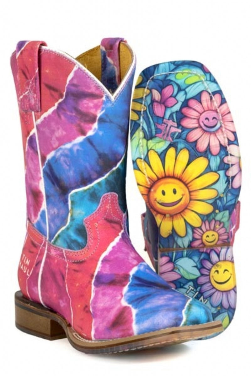Tin Haul Little Kids Kaleidoscope Square Toe Boots