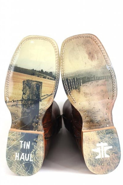 Tin Haul Mens Sharp As Ever Square Toe Boots