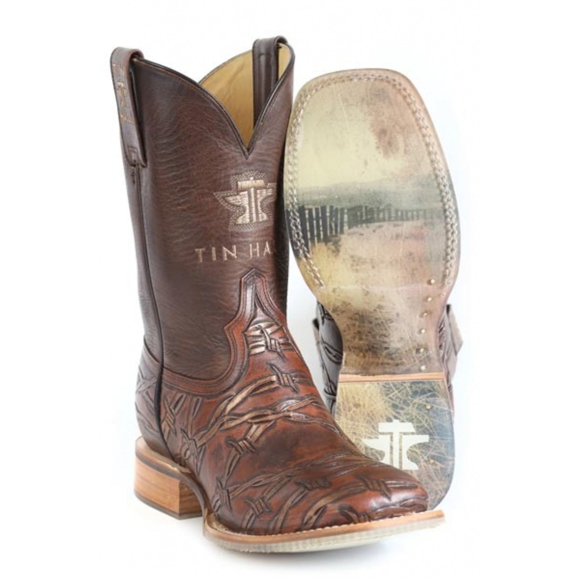 Tin Haul Mens Sharp As Ever Square Toe Boots