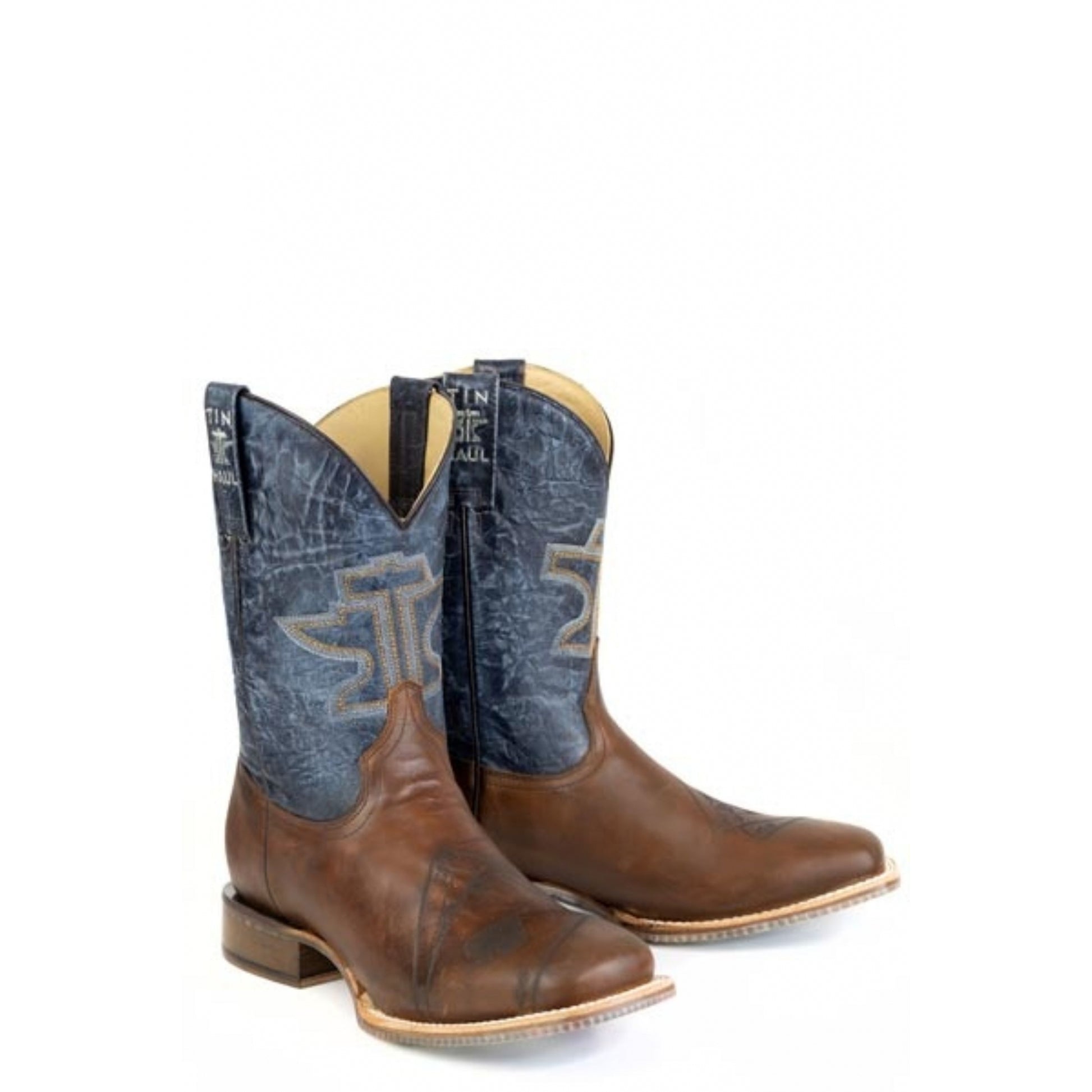 Tin Haul Mens Ace Of Spades Square Toe Boots