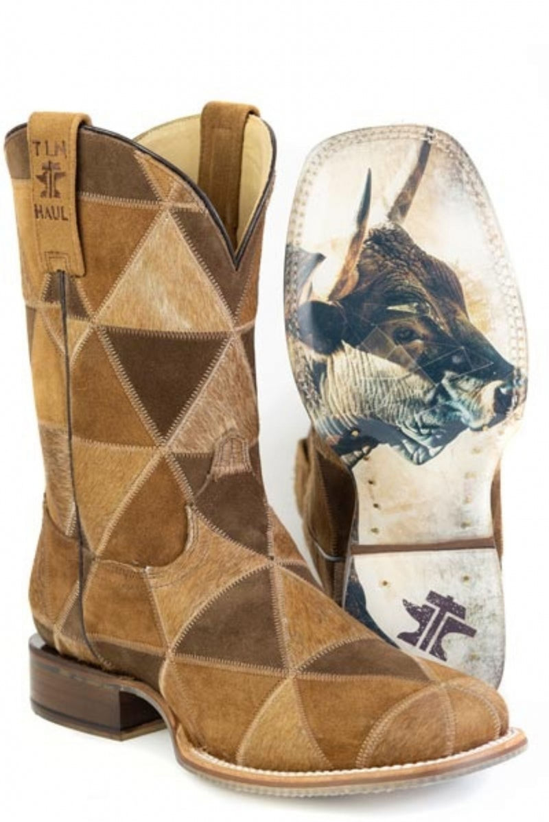 Tin Haul Mens Wild Bull Square Toe Boots