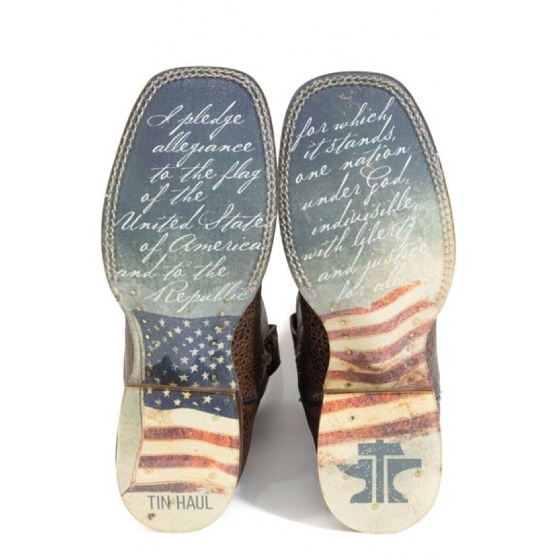 Tin Haul Mens Flag Of The Proud Square Toe Boots