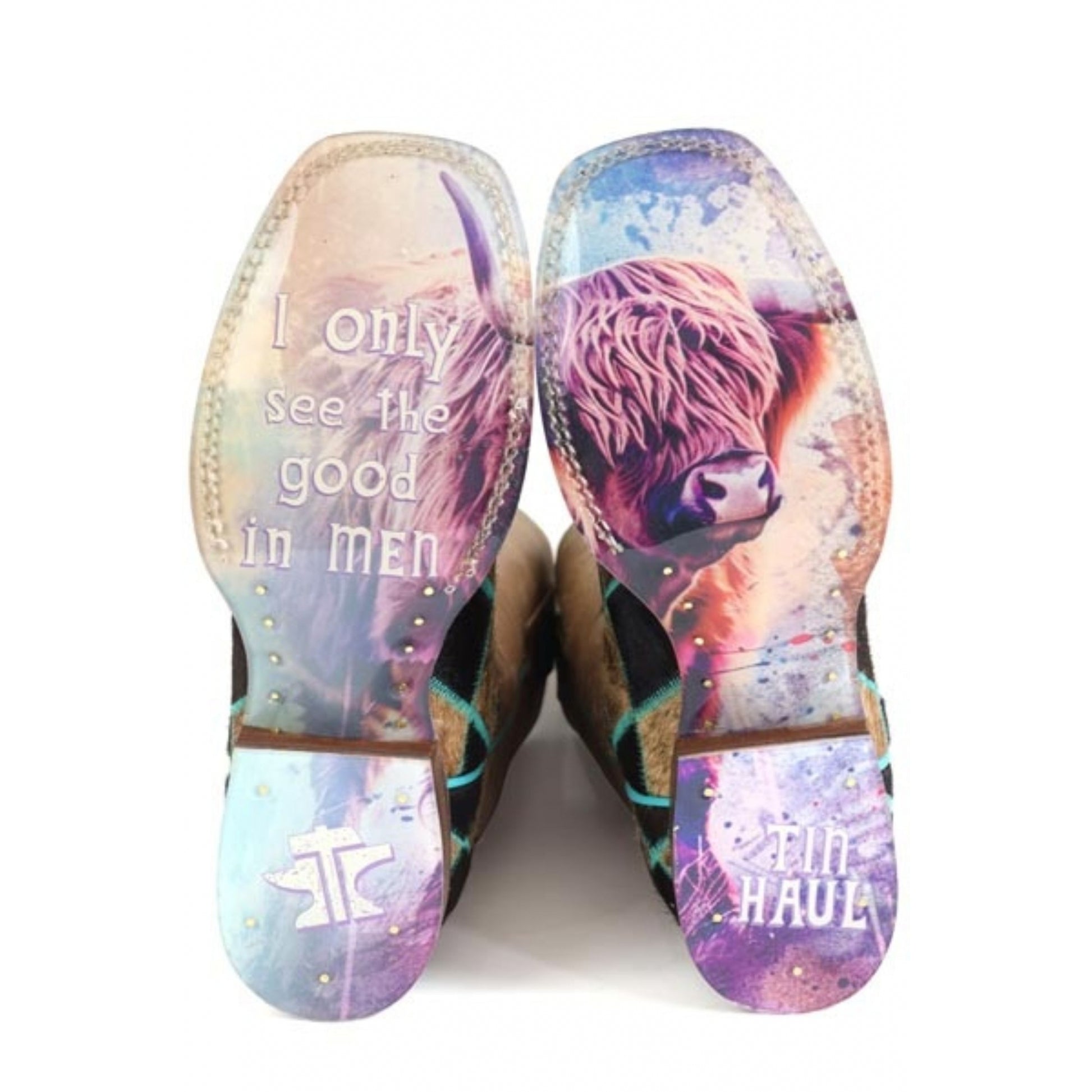 Tin Haul Ladies Pet Met Square Toe Boots