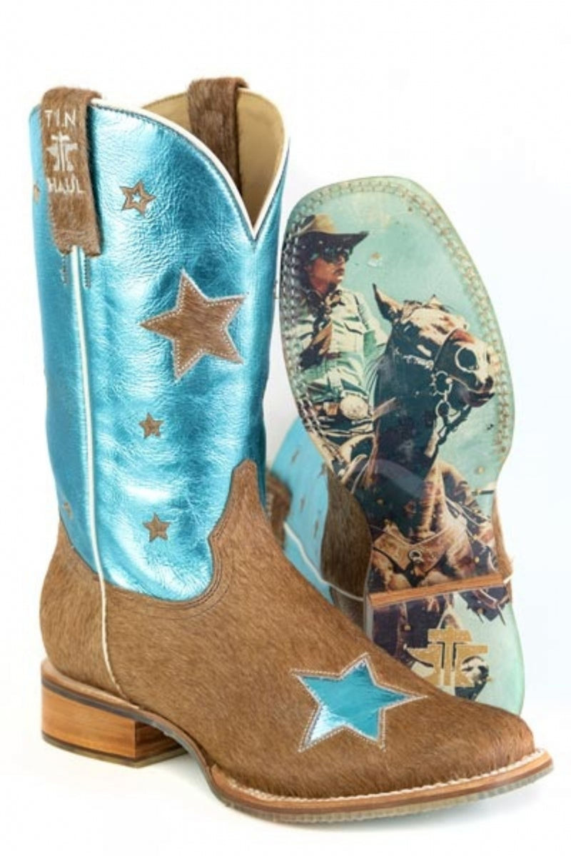 Tin Haul Ladies Cosmic Cowgirl Square Toe Boots