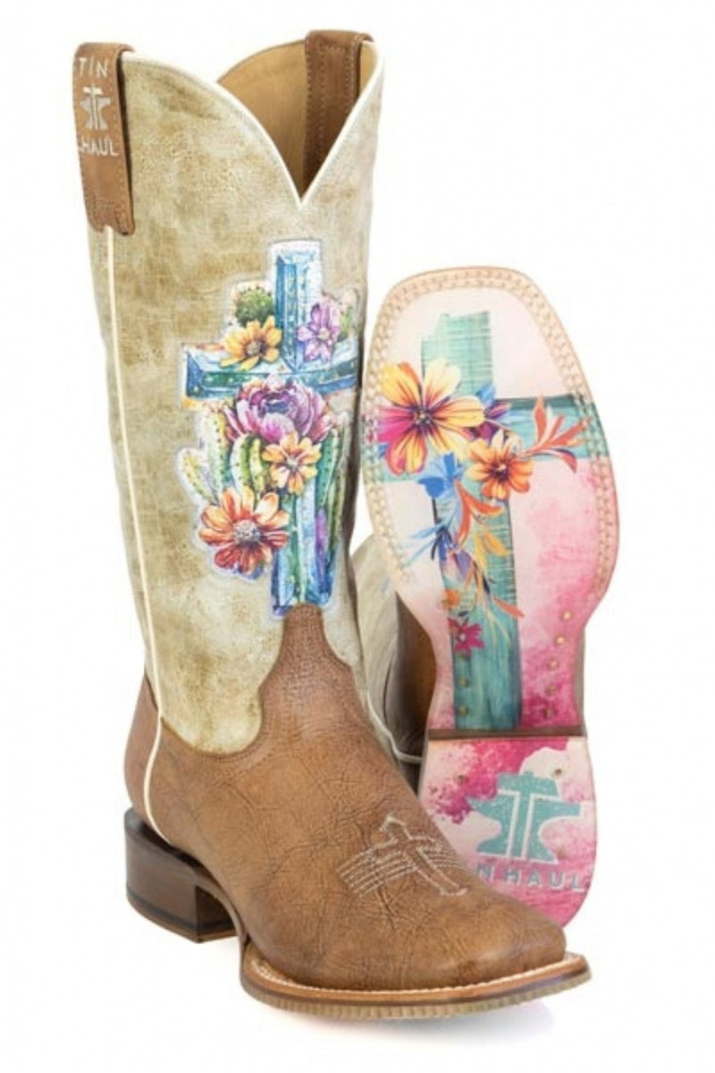 Tin Haul Ladies Love Jesus Square Toe Boots