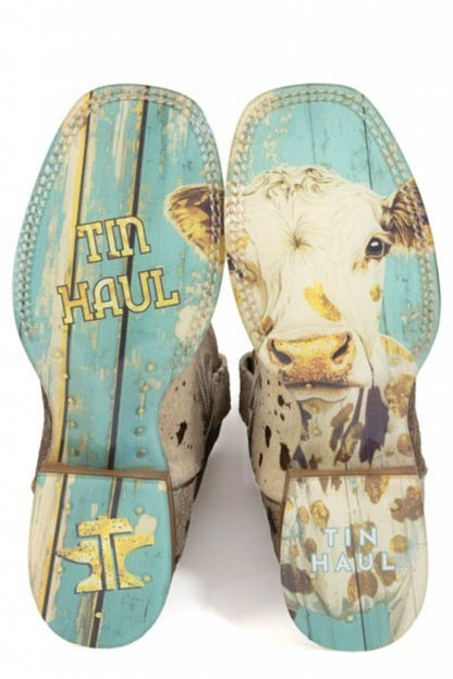 Tin Haul Ladies Golden Charolais Square Toe Boots