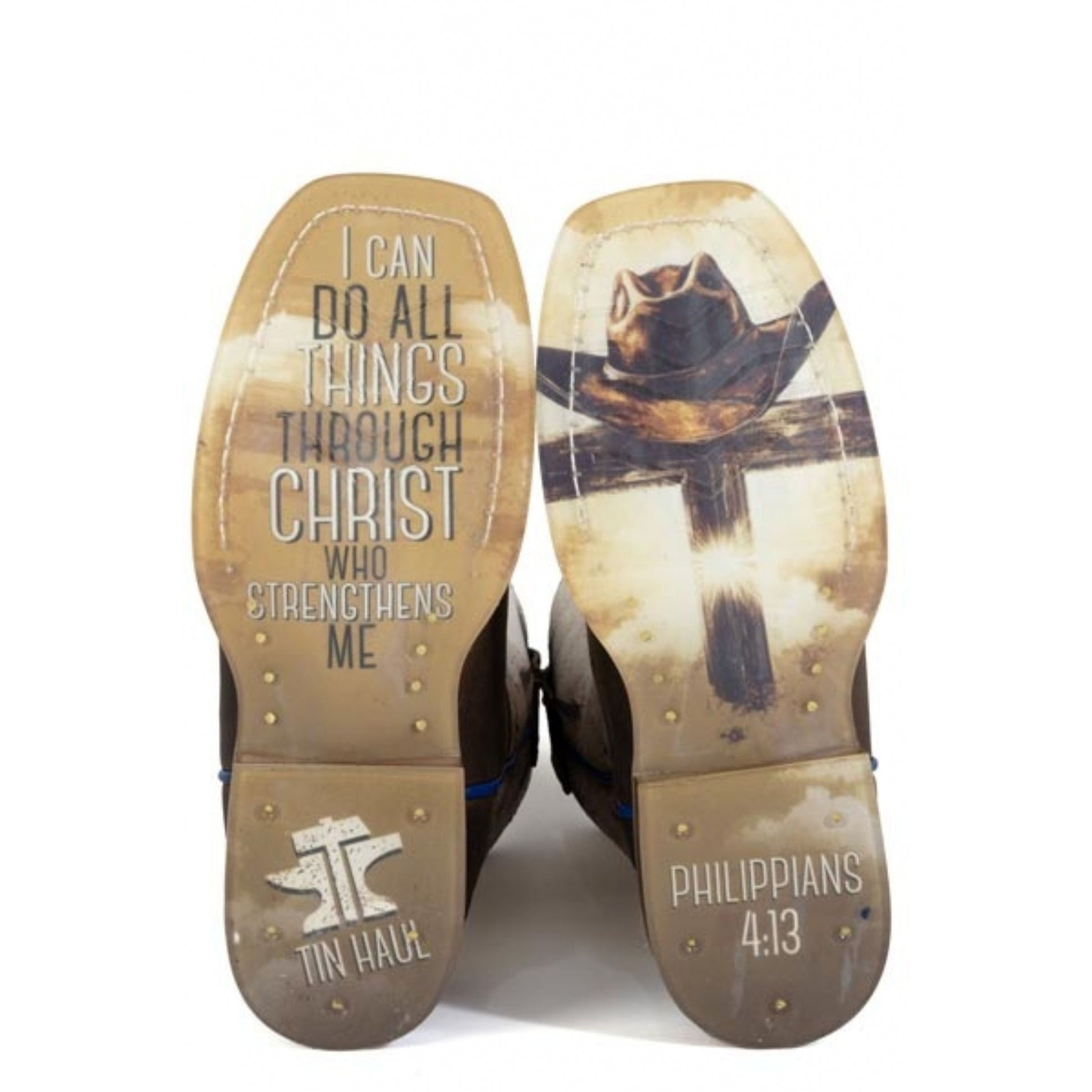Tin Haul Big Kids Church Cross Square Toe Bootss
