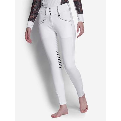 Equine Couture Ladies Saddle Stitch Extended Knee Patch Breeches