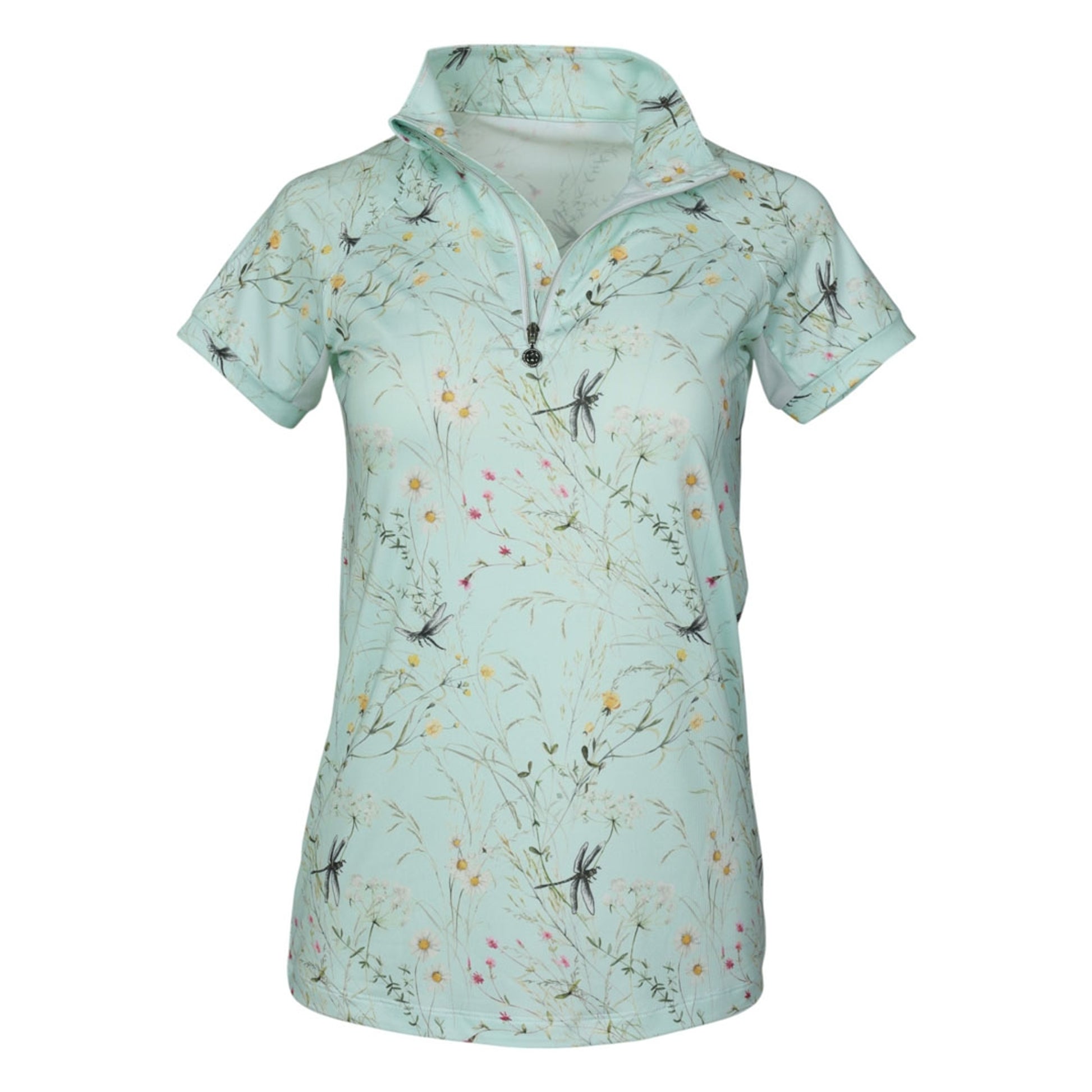 Dapplebay Ladies Dragonfly Meadow 1/4 Zip Short Sleeve Riding Top